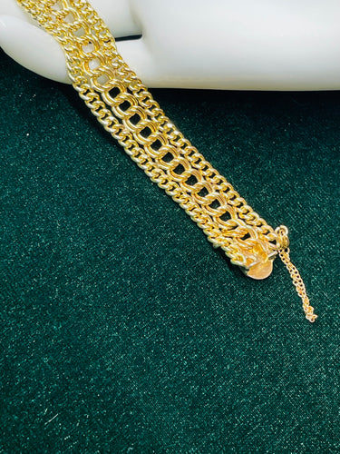 Gold Filled Wide Bracelet
